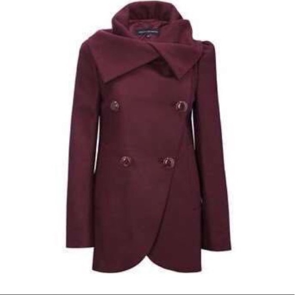 French Connection Jackets & Blazers - French Connection Plum Tulip Coat